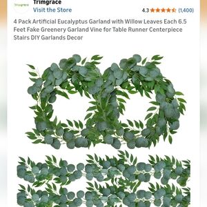 Artificial Eucalyptus Garlands 6.5 ft Each